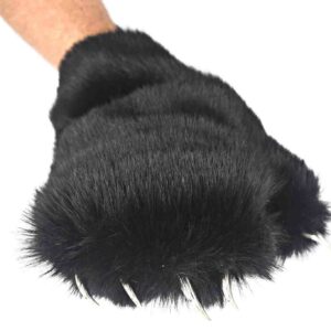 Black bear claw with arm in the glove